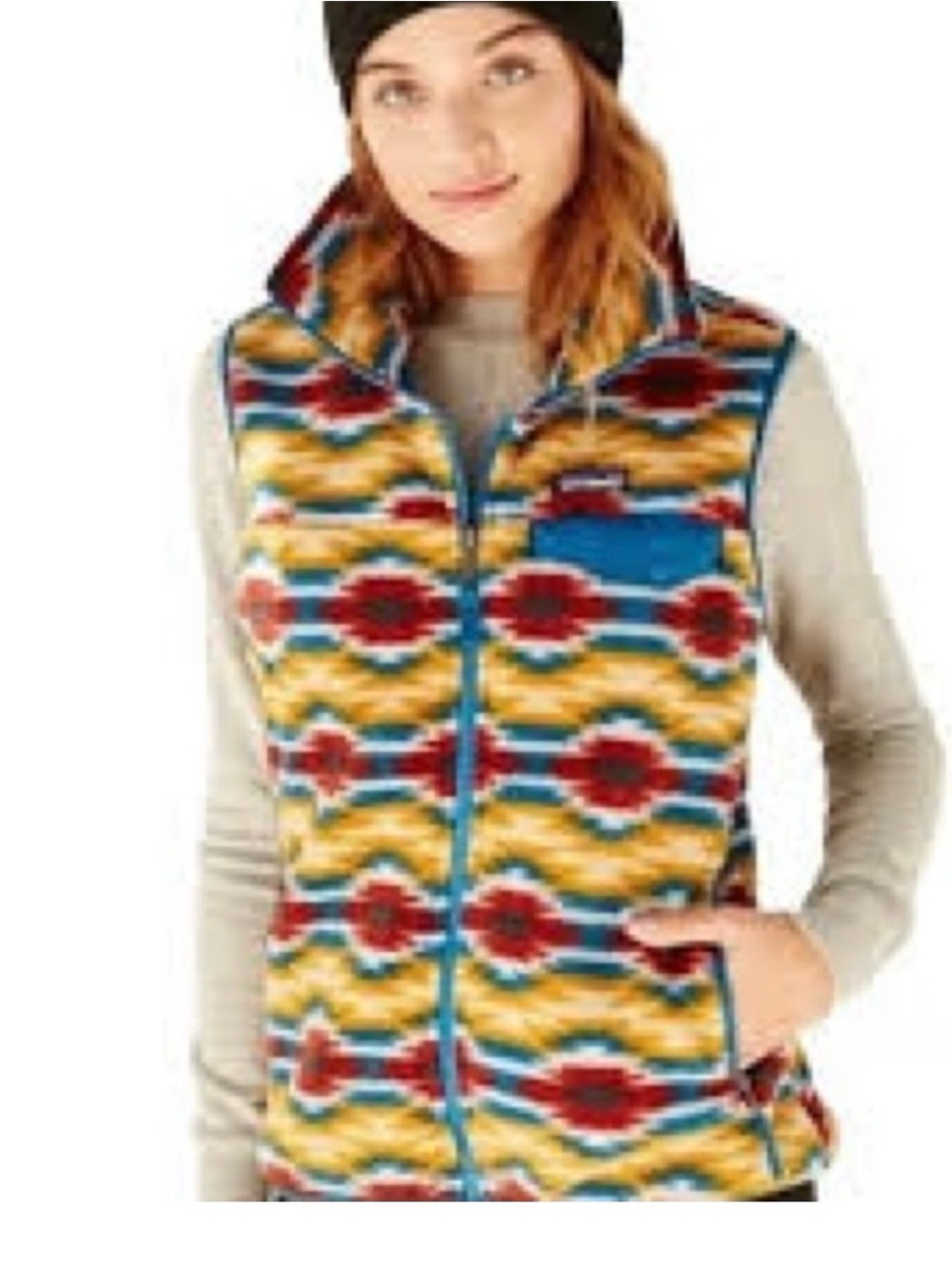 Patagonia RARE Synchilla wild desert snap T fleece vest tribal Aztec southwest